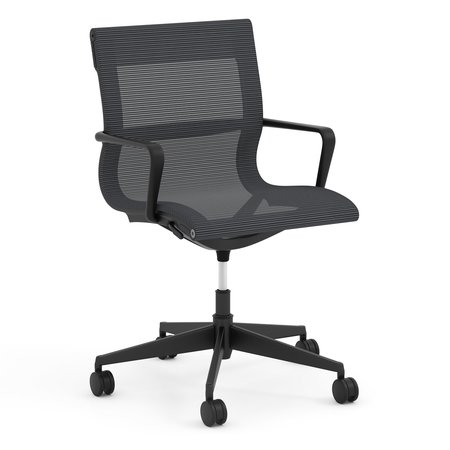 OFFICESOURCE Franklin Collection Mesh Swivel Chair with Black Frame 21621MBK